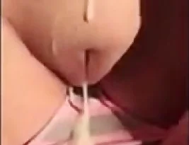 Cum on her wet panties