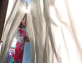 A man exposes himself to a shop assistant.