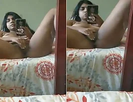 Hot teen strips and shows her bald pussy to her husband