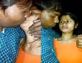 Beautiful village girl gives blowjob and kiss to her lover