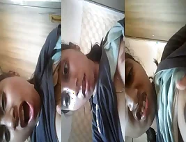 Boob show from a horny Indian teen, alone and ready to go.