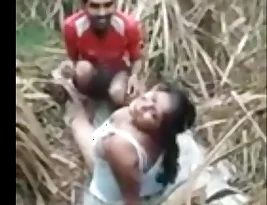 A love making moment of an Indian woman and her lover in a natural environment.