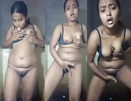 Hot desi girl masturbating on her own in an MMS