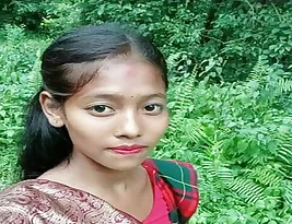 Young woman from an Indian village masturbates with her finger while she has a sexual experience.