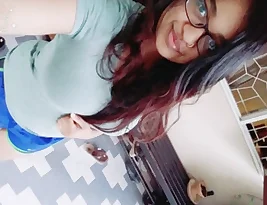 A married Indian woman has sex with her husband in the shower.