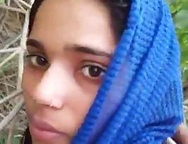 A beautiful girl having rough sex outside in a rural setting.