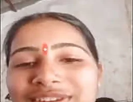 Young woman from a village flashes her pussy on VC