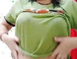 Beautiful girl with great breasts and stripping skills