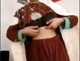 Pretty Pakistani woman showing her big boobs