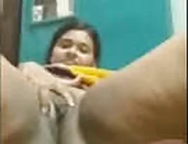 Pretty girlfriend showcasing herself via video call to her loved one.