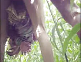Outdoor sex in an Indian village couple