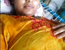 Pretty Indian woman showing her private part.