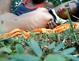 Young Indian college girl having rough sex outdoor