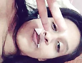 Beautiful Indian woman showing her breasts and vagina.