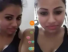 Beautiful Indian girlfriend showing her beautiful big boobs during a video call