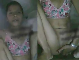 Ujma s solo fingering scene in a desi setting