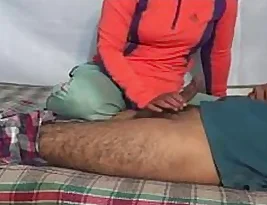 Hot Indian wife gives blowjob and rides cock