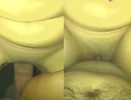 Beautiful Indian girlfriend stripping and giving a blowjob