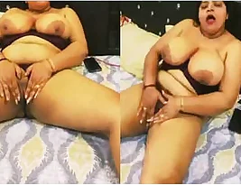 Hot aunt shows her big boobs and shaved pussy in part 4