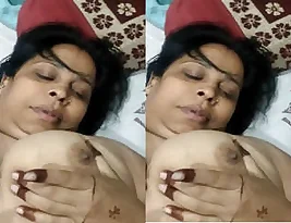 My aunt is teasing me with her big breasts in this exclusive video.