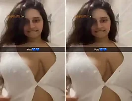 Hot-boobed girl gives a blowjob and cum shot in POV.