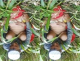 Old man gets a breast massage with cow moans.