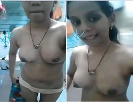 This is an exclusive cute video of a desi chick showing off her boobs and pussy.