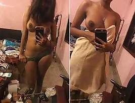 Beautiful woman shares some provocative photos of herself in the nude in a series of explicit selfies