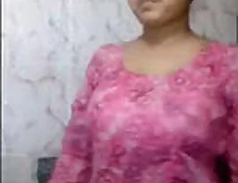 Married Indian woman exposes her breasts and vagina in the bathroom