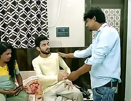 Indian blonde teen having hardcore sex before marriage, brother is aware of it.