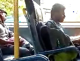 Another Tarki man pleasuring himself on the bus with a girl sitting across from him filming him.