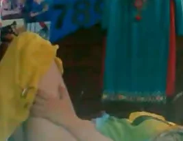 Pretty girl having sex with her lover while being faithful to her religious beliefs