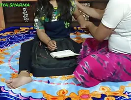 Hardcore lesson with a mature teacher and a young pupil in a Bollywood film.