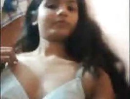 Pretty brunette girl presses her breasts during the sexy scenes.